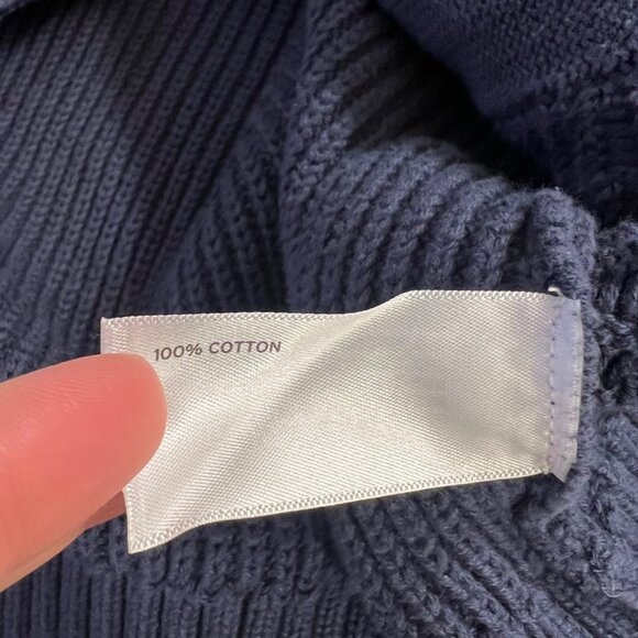 Duluth Thick Knit Mens Cardigan Chunky Waffle Retirement Shawl Cotton Blue Large - Picture 9 of 9